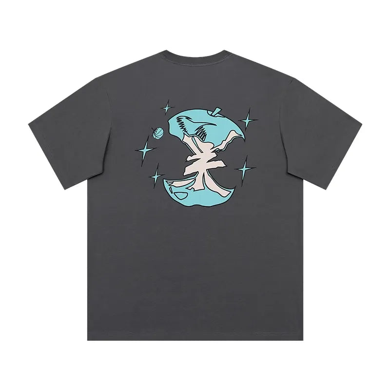 Uzis Apple Basketball Art T-Shirt | Urban Streetwear