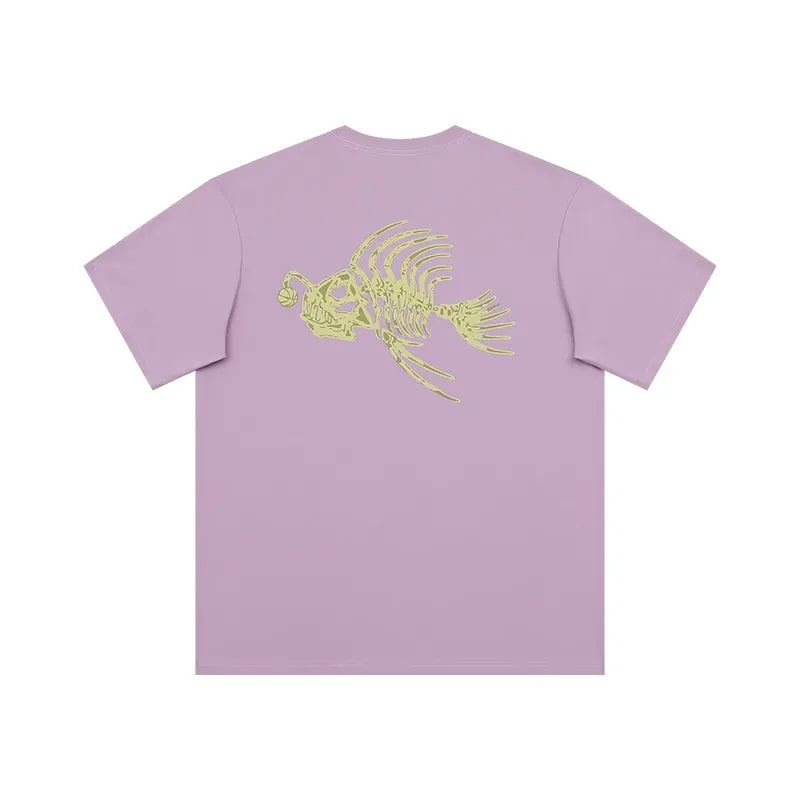 UZIS Glow-in-the-Dark Fish Bone T-Shirt | Unisex Streetwear